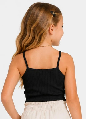 Trick Nick - Blusa de Alça Infantil Feminino Preto - TRICK NICK