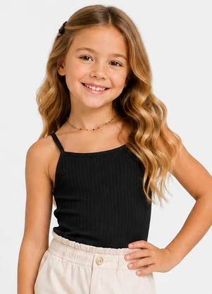 Trick Nick - Blusa de Alça Infantil Feminino Preto - TRICK NICK