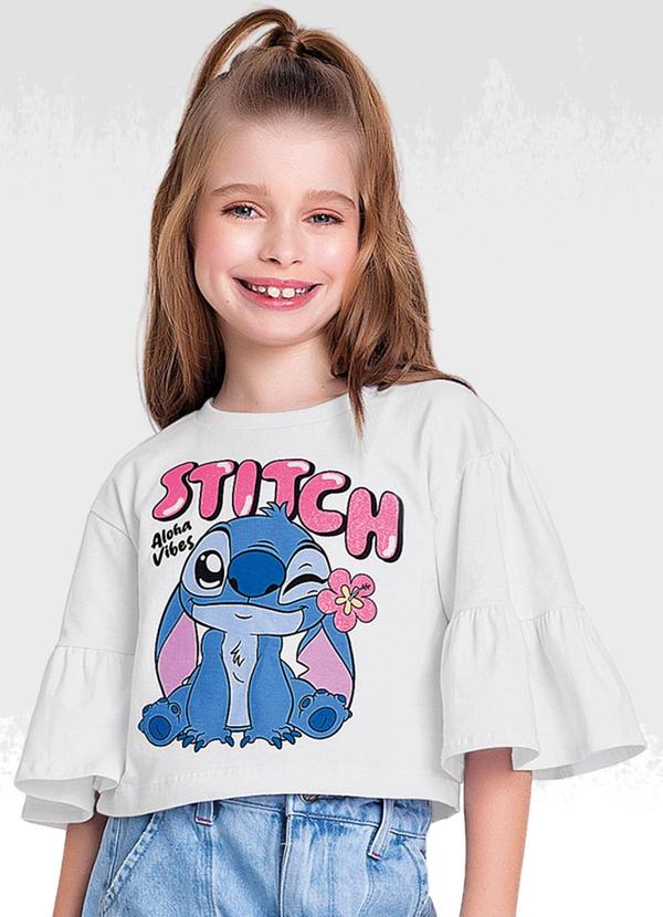 Fakini Kids - Blusa Lilo & Stitch Branco