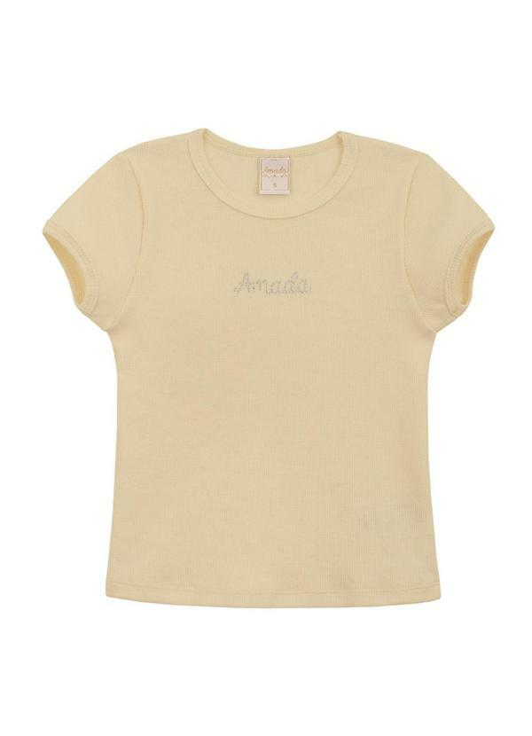 Amada - Baby Look Avulsa em Ribana 2x1 Amarelo