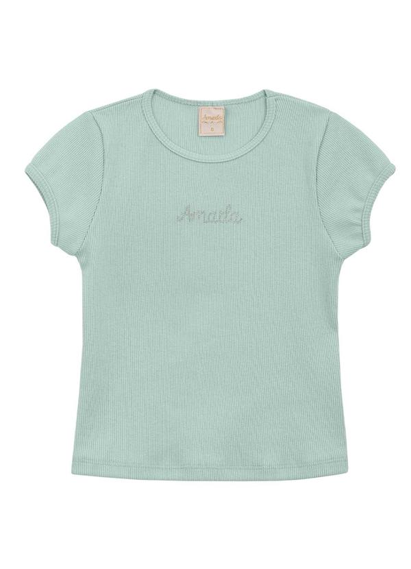 Amada - Baby Look Avulsa em Ribana 2x1 Azul