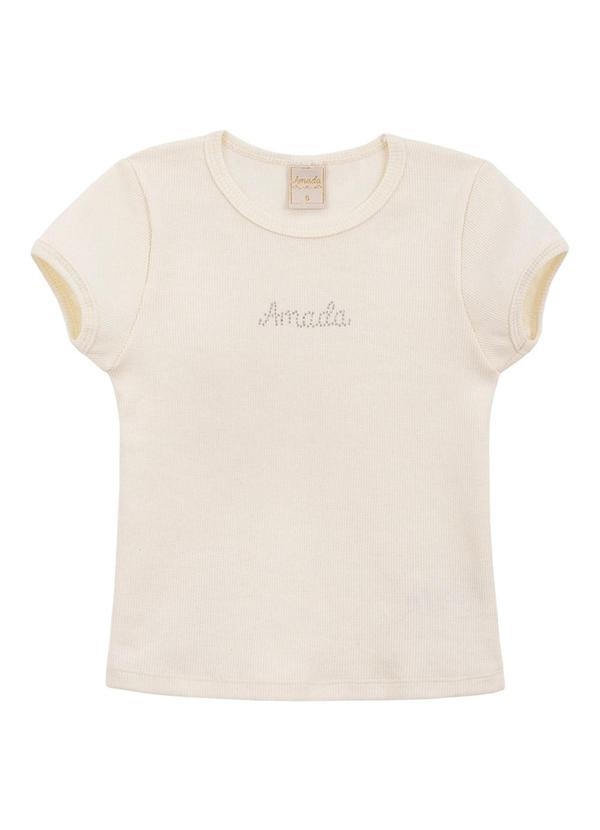 Amada - Baby Look Avulsa em Ribana 2x1 Bege