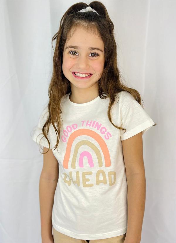 Docetine - Babylook Arco Iris Branco