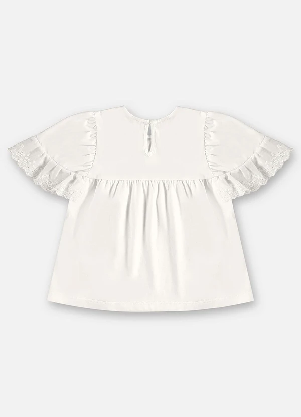 Up Baby - Bata Infantil Algodão com Renda Bege 4