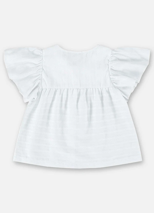 Up Baby - Bata Infantil para Menina em Cotton Branco 4