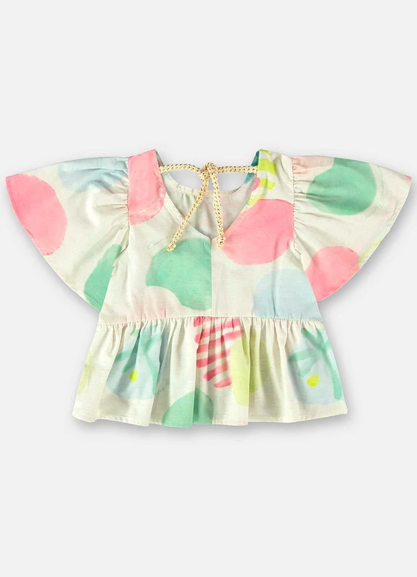 Up Baby - Bata para Menina em Viscose e Linho Bege 4