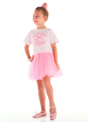 Quimby - Blusa Algodão Estampa Ballet Branco - QUIMBY