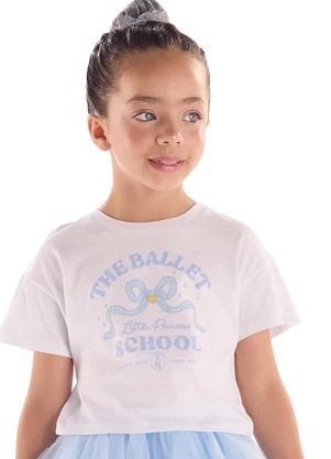 Quimby - Blusa Algodão Estampa Ballet Branco - QUIMBY