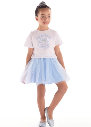Quimby - Blusa Algodão Estampa Ballet Branco - QUIMBY