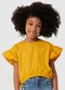Carinhoso - Blusa Veemelha Box com Glitter Menina - variação: Amarelo Mostarda