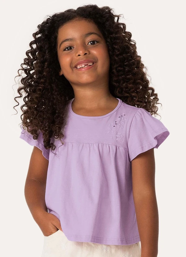 Carinhoso - Blusa Ampla em Malha Lavanda
