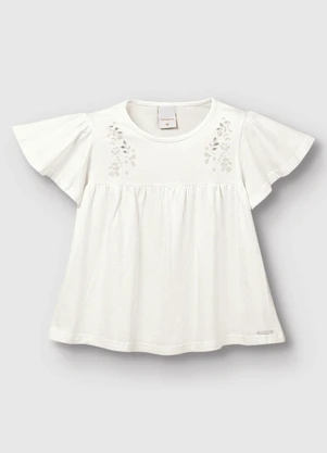 Carinhoso - Blusa Ampla em Malha Off White - CARINHOSO