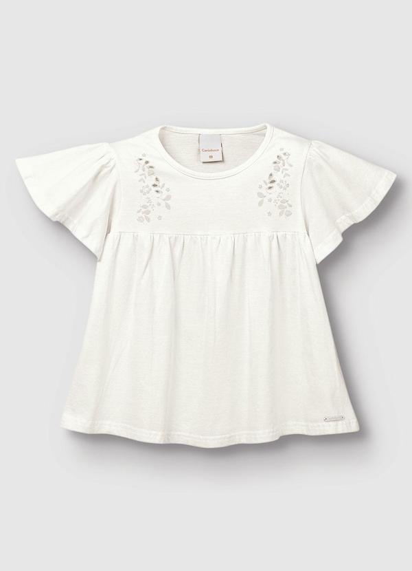 Carinhoso - Blusa Ampla em Malha Off White