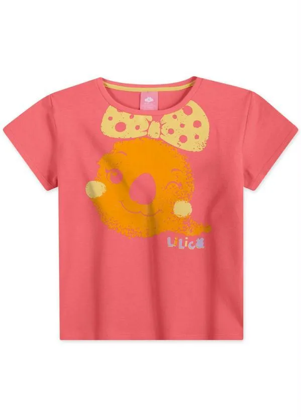 Lilica Ripilica - Blusa Antiviral com Bolsa Malha Menina Laranja