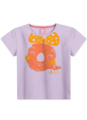 Lilica Ripilica - Blusa Antiviral com Bolsa Malha Menina Lilás - LILICA RIPILICA