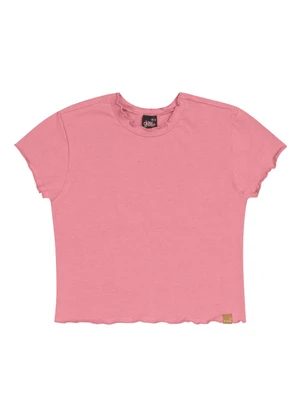 Gloss - Blusa Baby Look em Cotton Juvenil Rosa - GLOSS