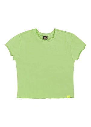 Gloss - Blusa Baby Look em Cotton Juvenil Verde - GLOSS