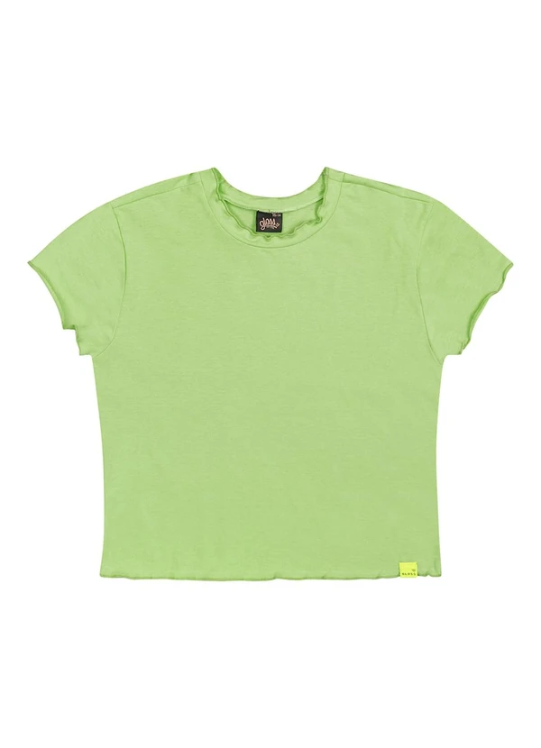 Gloss - Blusa Baby Look em Cotton Juvenil Verde 1