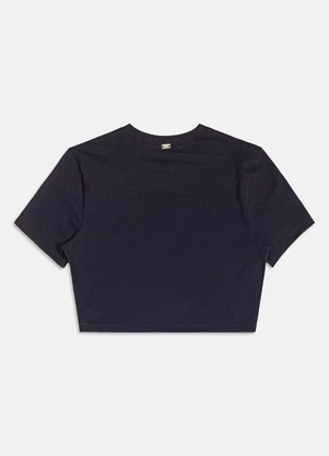 I Am - Blusa Baby Tee de Borboleta com Strass Preto - I AM