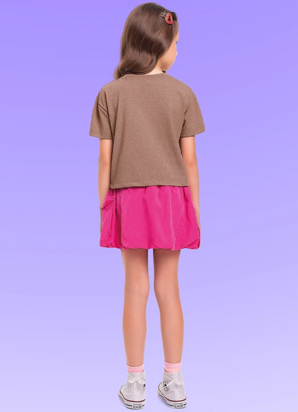 Fakini Kids - Blusa Barbie Marrom  4