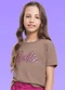 Fakini Kids - Blusa Barbie Rosa - variação: Marrom