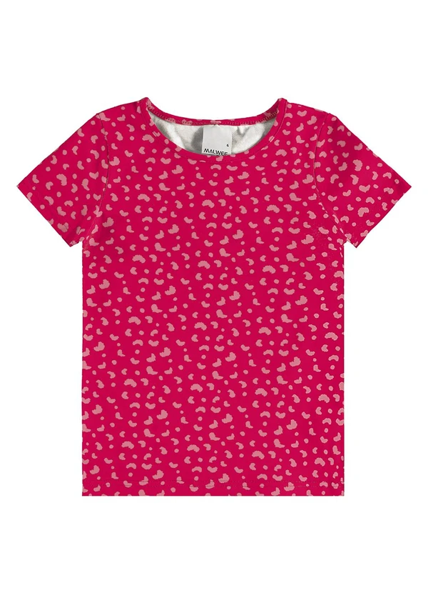 Malwee Kids - Blusa Básica Animal Print Rosa Escuro 3