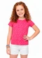 Malwee Kids - Blusa Básica Floral Rosa Magenta - variação: Rosa Escuro