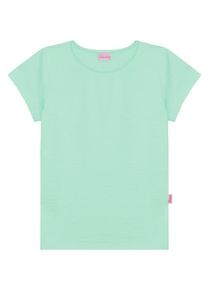 Duduka - Blusa Básica com Etiqueta Lateral Verde - DUDUKA
