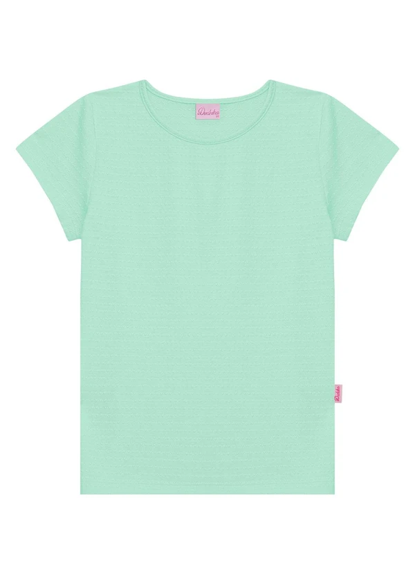Duduka - Blusa Básica com Etiqueta Lateral Verde