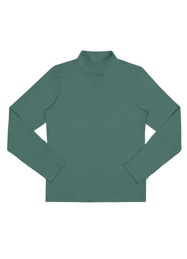 Alakazoo - Blusa Básica com Gola Alta Verde 3
