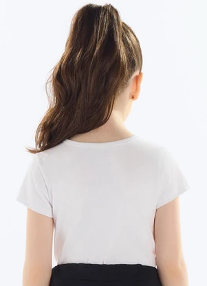 Quimby - Blusa Básica Cotton Menina Branco - QUIMBY