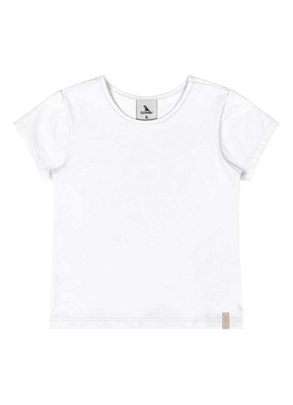 Quimby - Blusa Básica Cotton Menina Branco 5