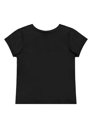 Quimby - Blusa Básica Cotton Menina Preto - QUIMBY