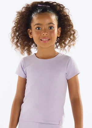 Quimby - Blusa Básica Cotton Menina Roxo - QUIMBY