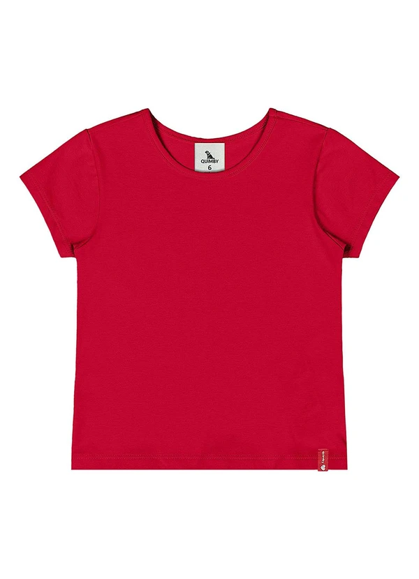 Quimby - Blusa Básica Cotton Menina Vermelho