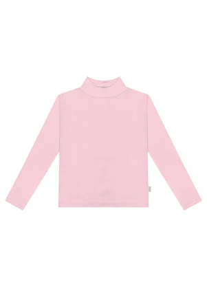 Alakazoo - Blusa Básica de Mangas Longas com Gola Alta Rosa - ALAKAZOO