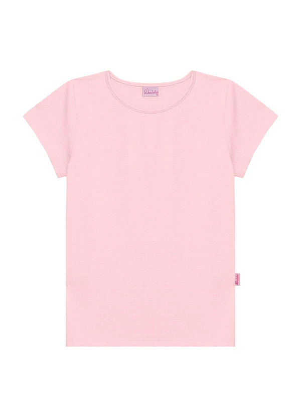 Duduka - Blusa Básica Decote Redondo Rosa