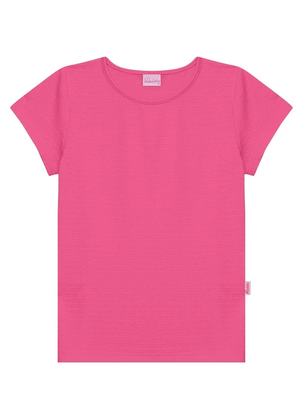 Duduka - Blusa Básica Decote Redondo Rosa
