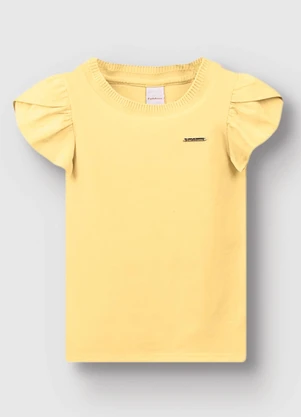 Carinhoso - Blusa Básica em Cotton Amarelo - CARINHOSO