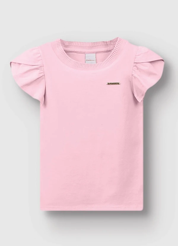 Carinhoso - Blusa Básica em Cotton Rosa Claro 3