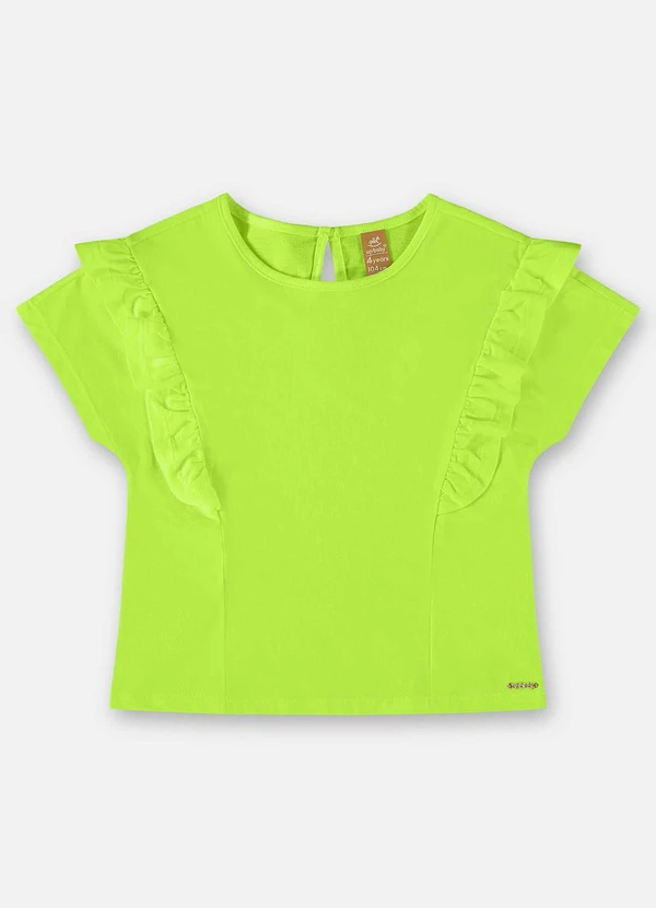 Up Baby - Blusa Básica em Meia Malha Verde