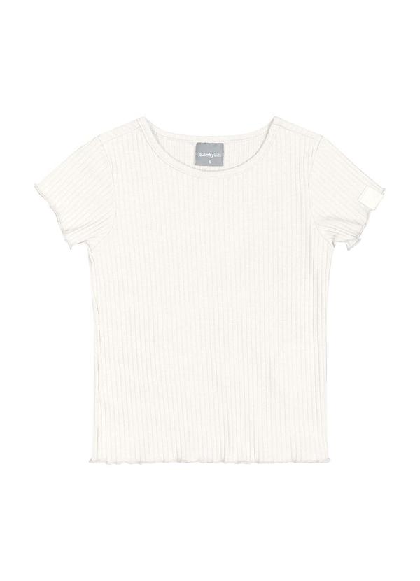 Quimby - Blusa Básica em Ribana para Menina Bege