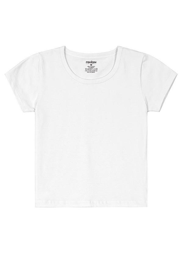 Rovi Kids - Blusa Básica Feminina Infantil Branco