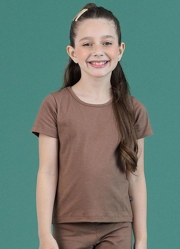 Soft Bonni - Blusa Básica Infantil Amendoa
