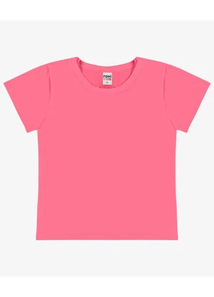 Rovi Kids - Blusa Básica Infantil Cotton Leve Rosa - ROVI KIDS