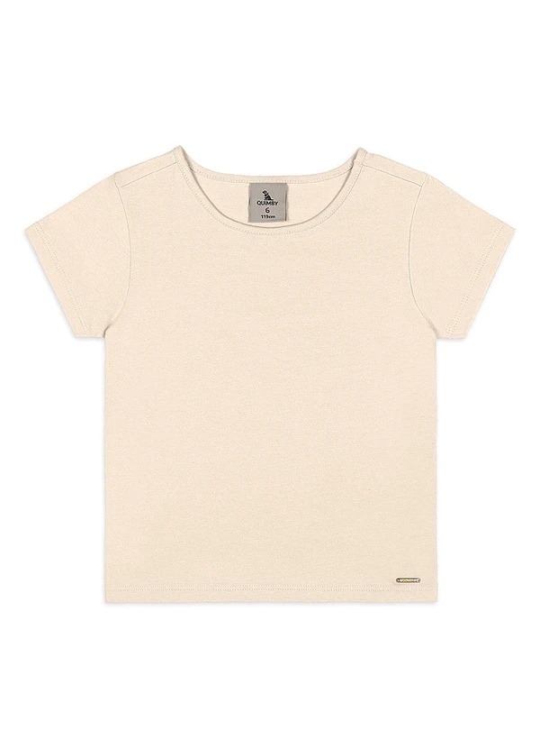 Quimby - Blusa Básica Infantil em Cotton Bege 1