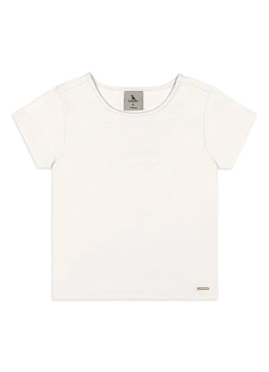 Quimby - Blusa Básica Infantil em Cotton Branco - QUIMBY