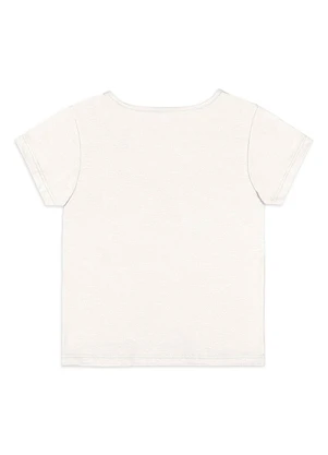 Quimby - Blusa Básica Infantil em Cotton Branco - QUIMBY