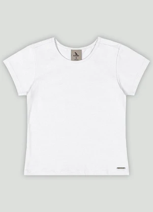 Blusa Básica Infantil em Cotton Quimby Branco - QUIMBY
