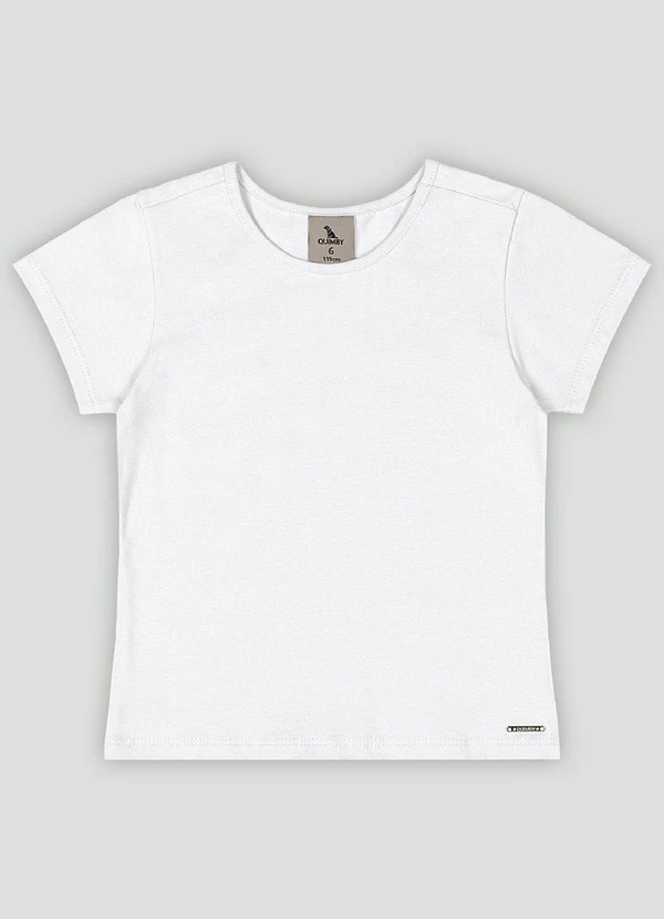 Quimby - Blusa Básica Infantil em Cotton Quimby Branco